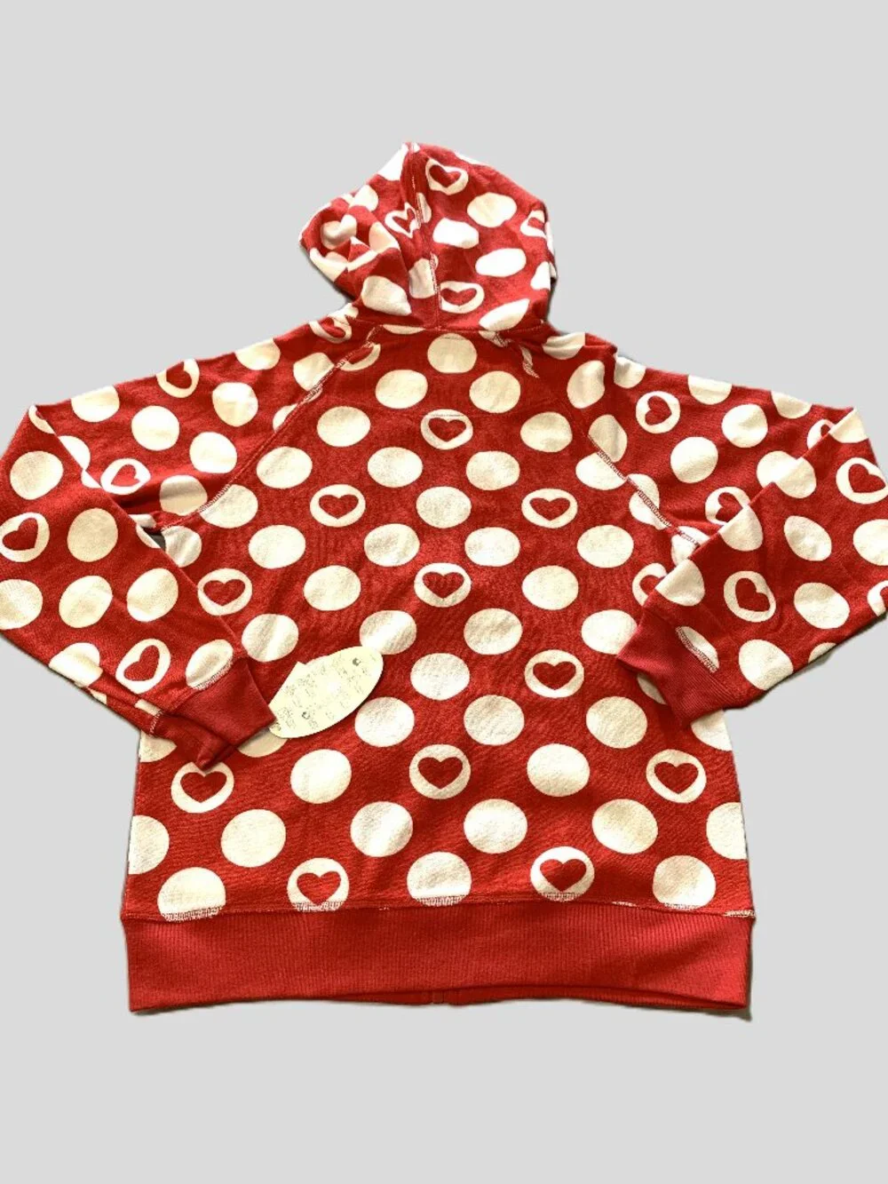 Minnie Mouse Girls Red Polka Dot Zip-up Jacket Hoodie Disney Parks Size 14